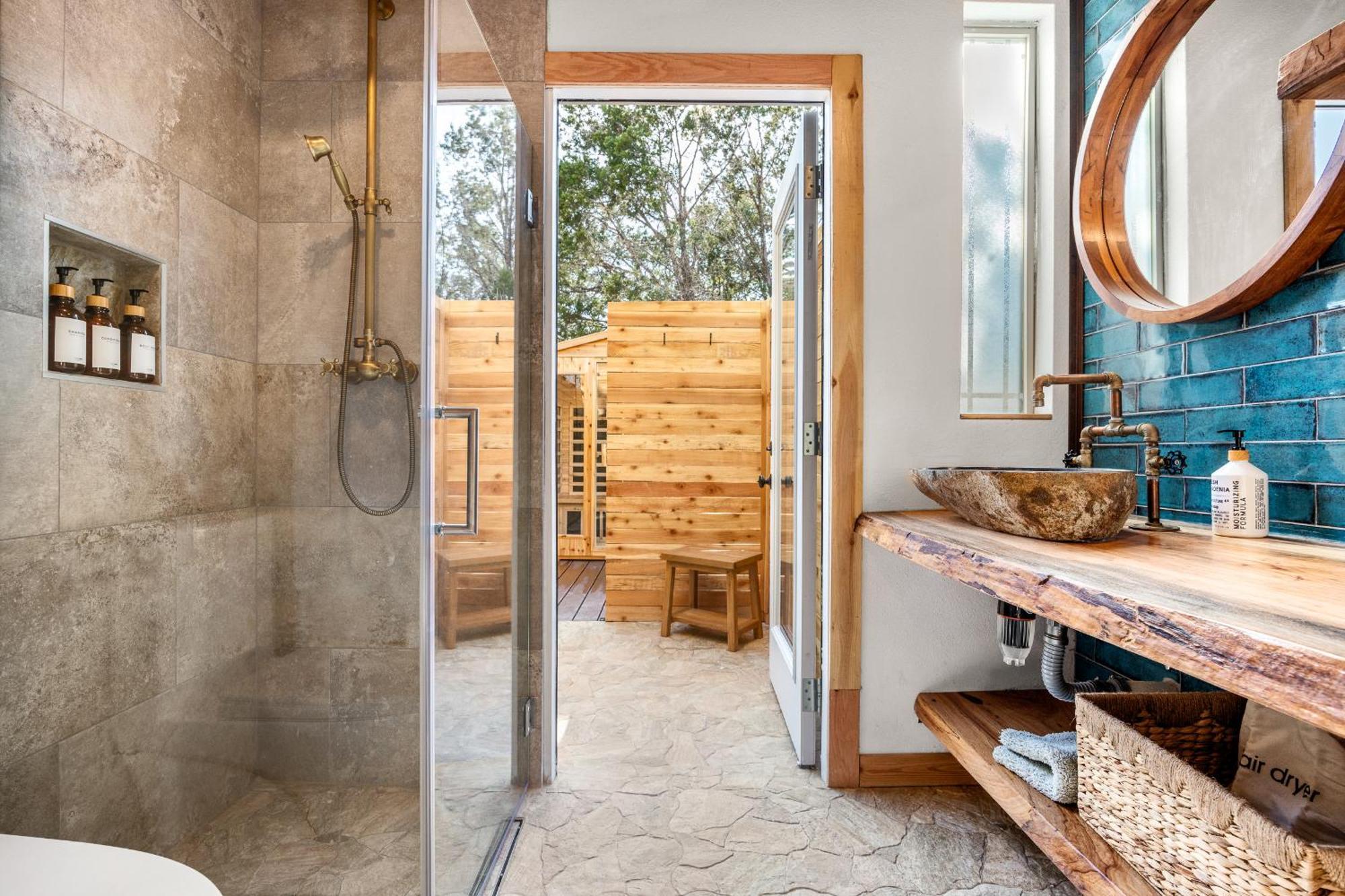 Romantic Luxury Retreat Hot Cold Pool & Sauna Wimberley Eksteriør bilde